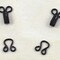 144 Sets Size 2 Black Hook and Eye Closure Set for Sewing Bra Dress Repair